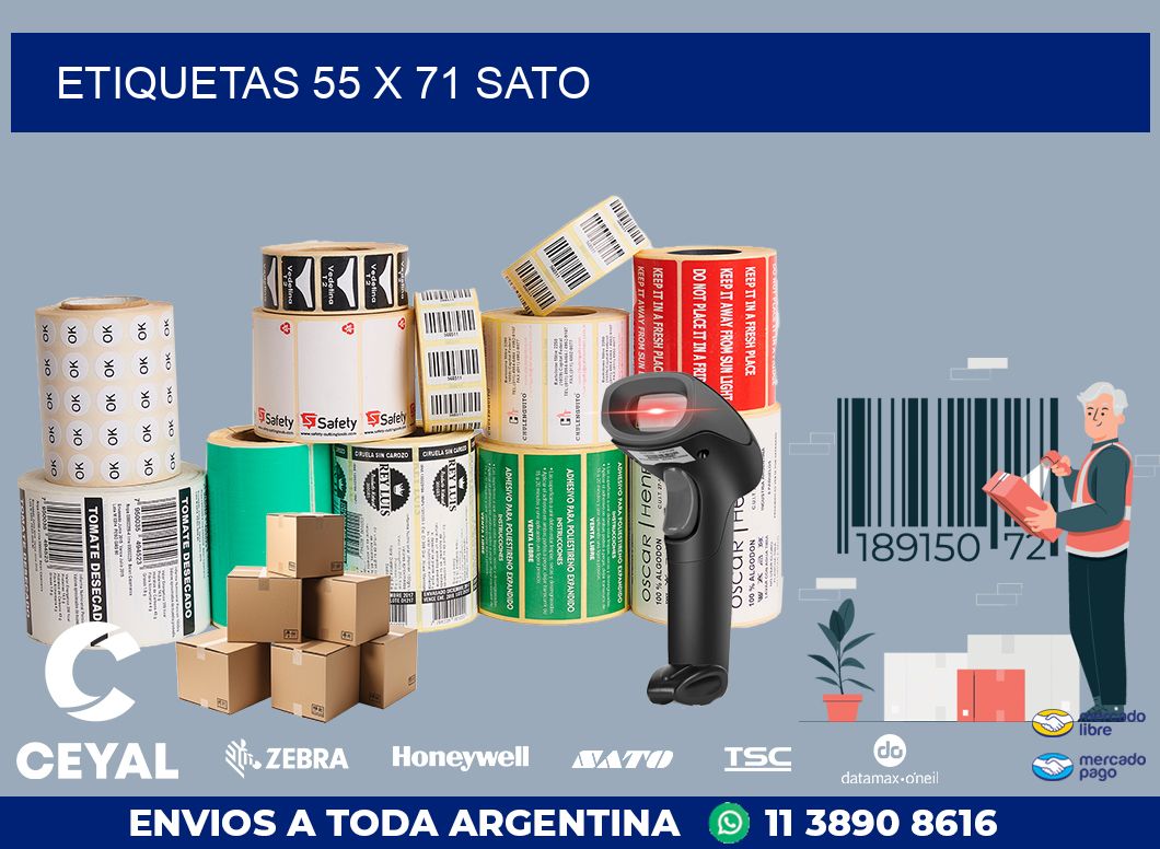 ETIQUETAS 55 x 71 SATO