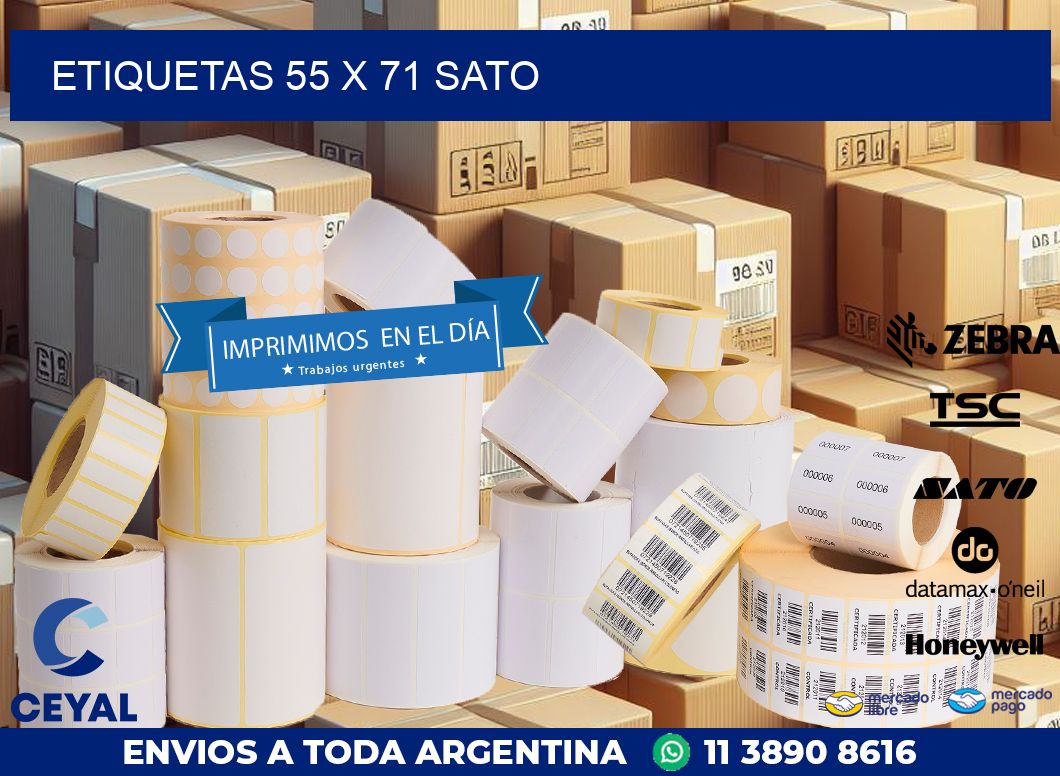 ETIQUETAS 55 x 71 SATO