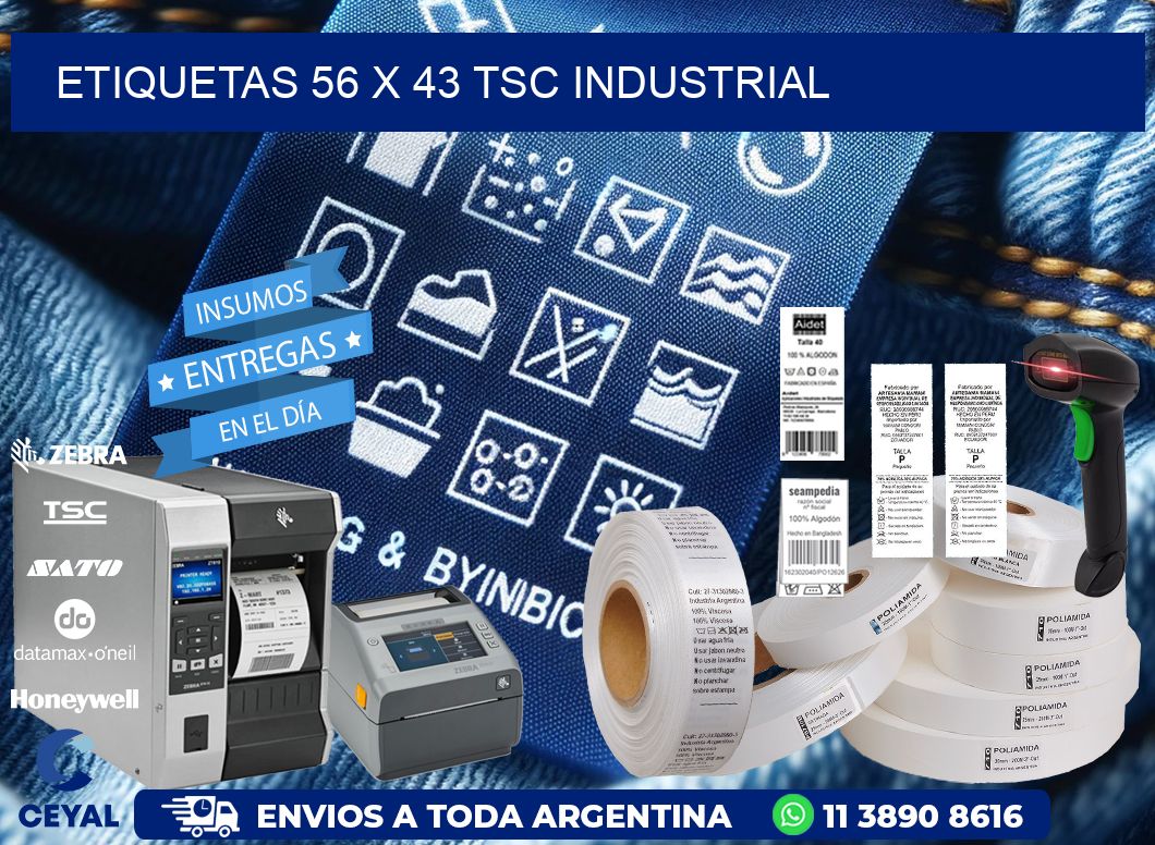 ETIQUETAS 56 x 43 TSC INDUSTRIAL