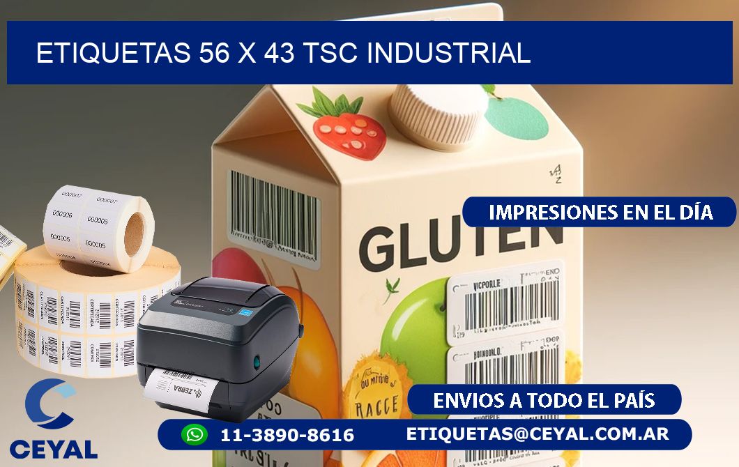 ETIQUETAS 56 x 43 TSC INDUSTRIAL
