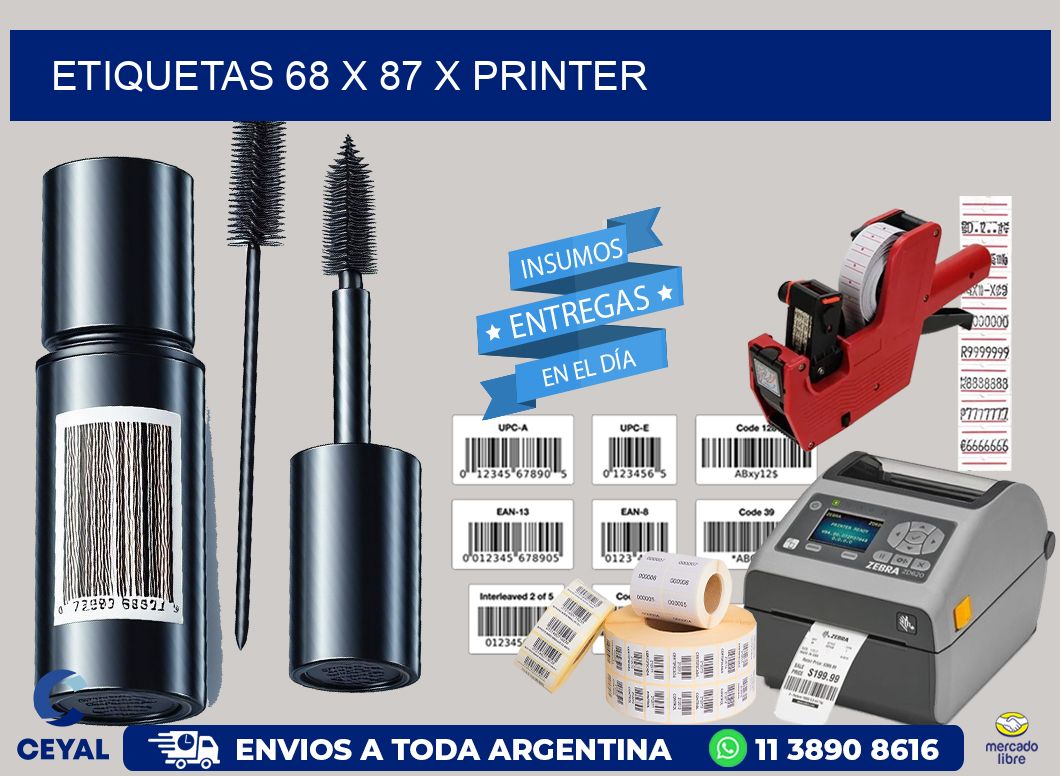 ETIQUETAS 68 x 87 X PRINTER