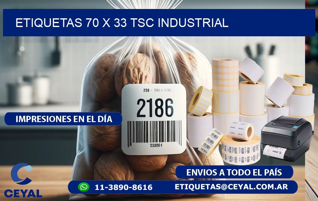 ETIQUETAS 70 x 33 TSC INDUSTRIAL