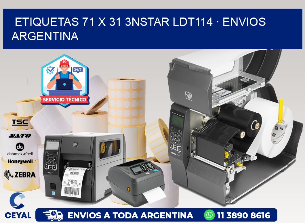 ETIQUETAS 71 x 31 3NSTAR LDT114 · ENVIOS ARGENTINA
