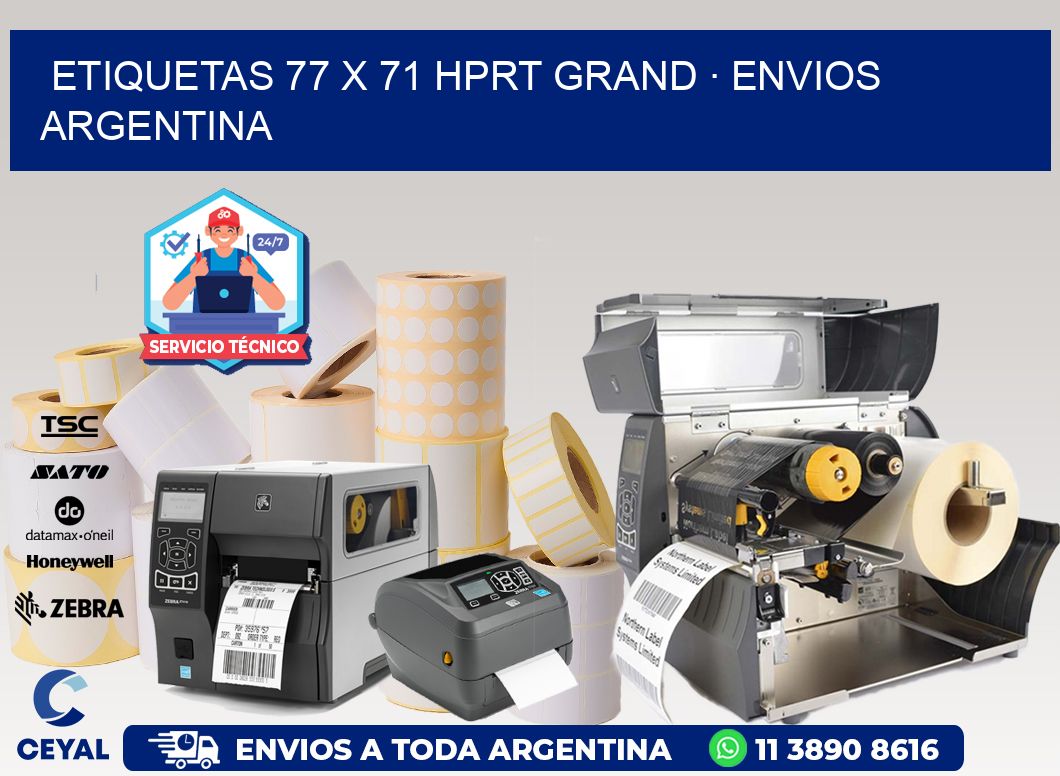 ETIQUETAS 77 x 71 HPRT GRAND · ENVIOS ARGENTINA