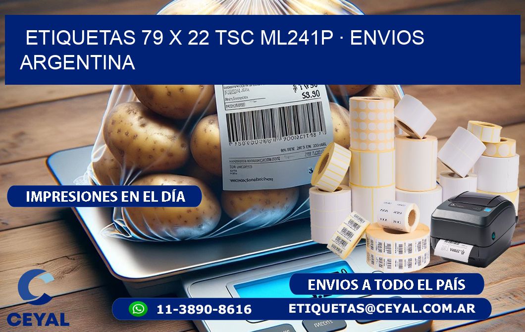 ETIQUETAS 79 x 22 TSC ML241P · ENVIOS ARGENTINA