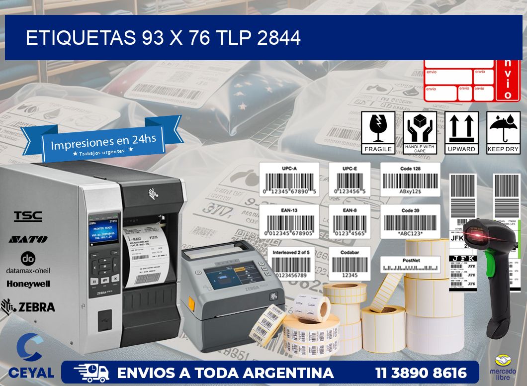 ETIQUETAS 93 x 76 TLP 2844