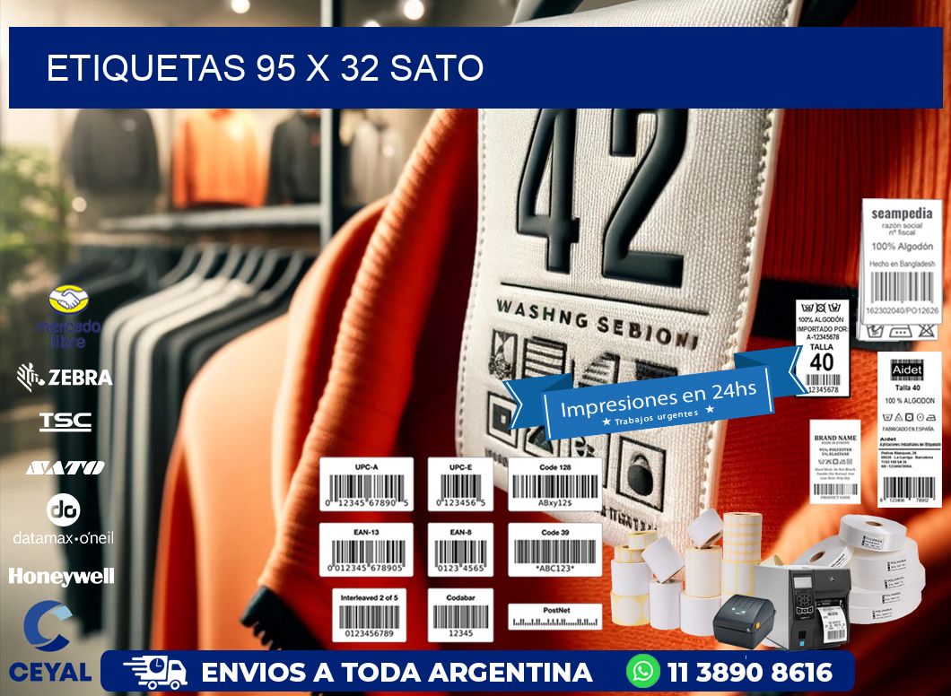 ETIQUETAS 95 x 32 SATO