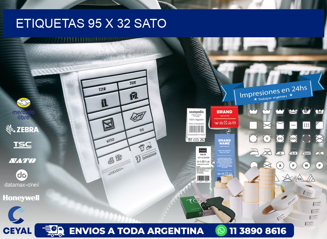 ETIQUETAS 95 x 32 SATO