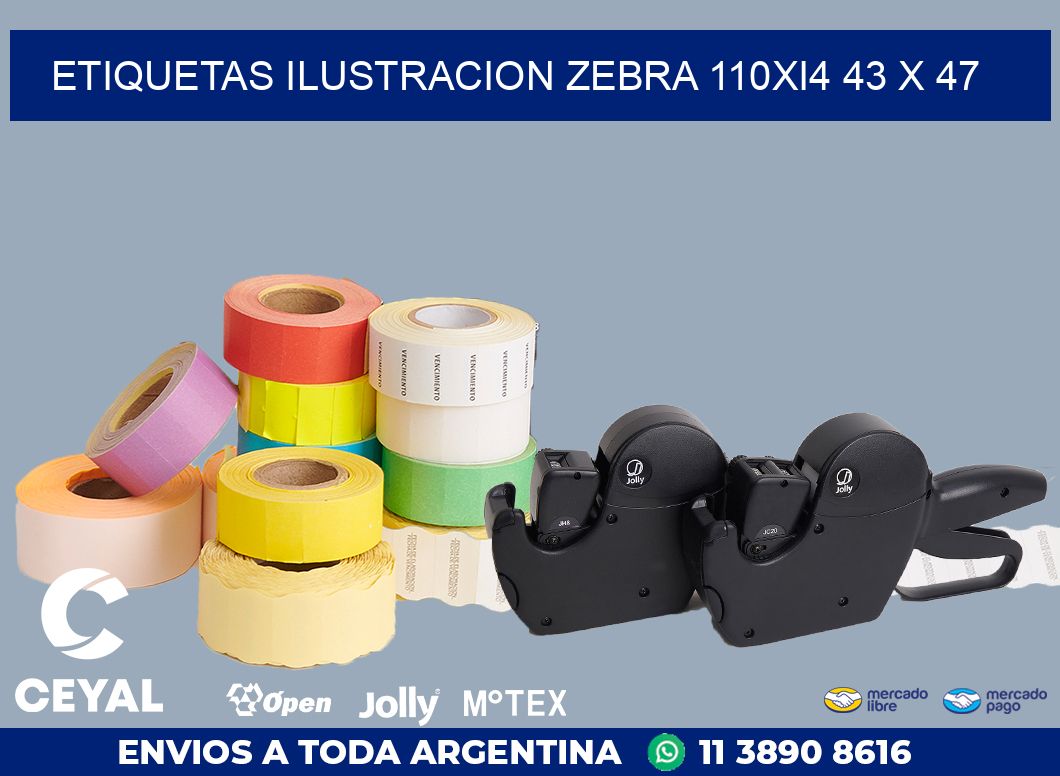 ETIQUETAS ILUSTRACION ZEBRA 110Xi4 43 x 47