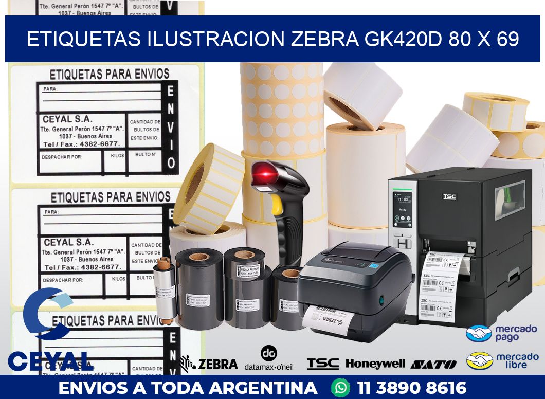 ETIQUETAS ILUSTRACION ZEBRA GK420D 80 x 69