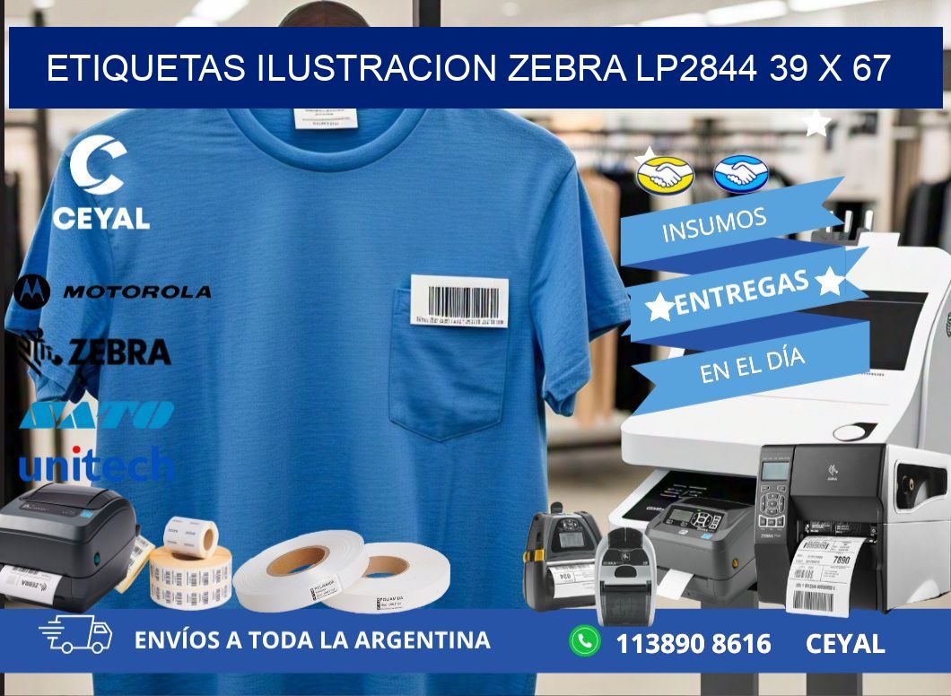 ETIQUETAS ILUSTRACION ZEBRA LP2844 39 x 67