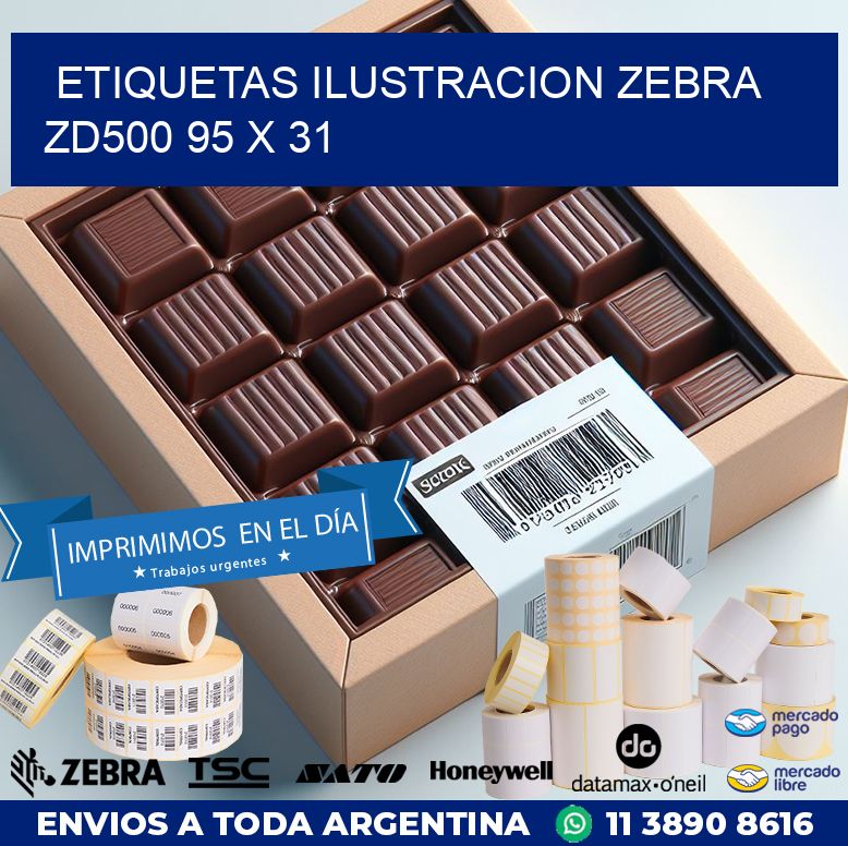 ETIQUETAS ILUSTRACION ZEBRA ZD500 95 x 31