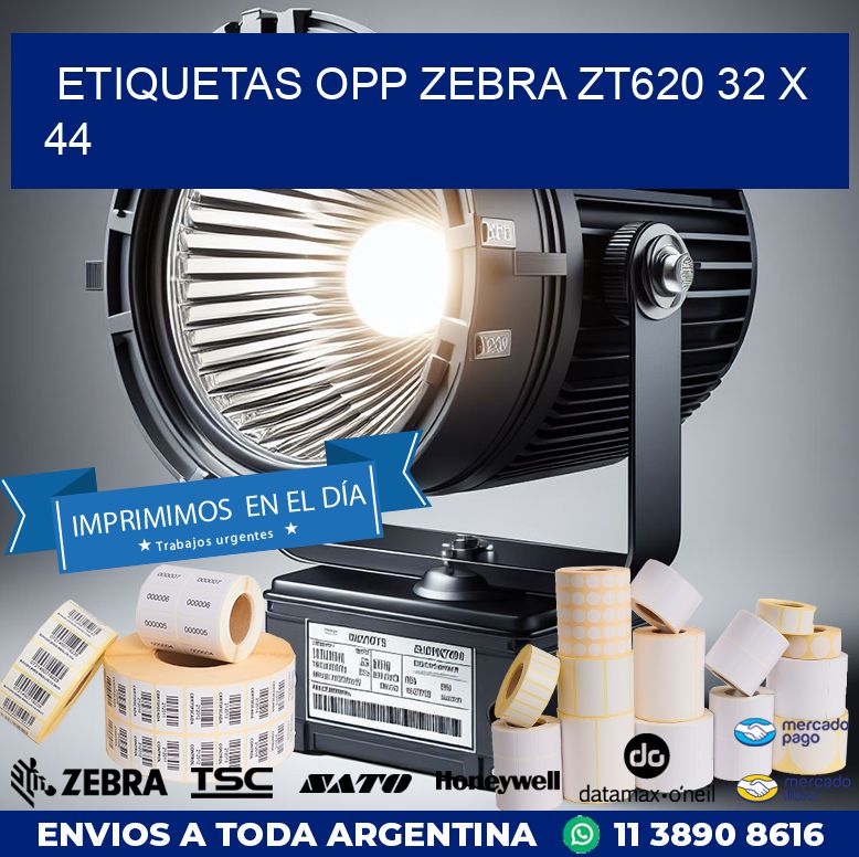 ETIQUETAS OPP ZEBRA ZT620 32 x 44