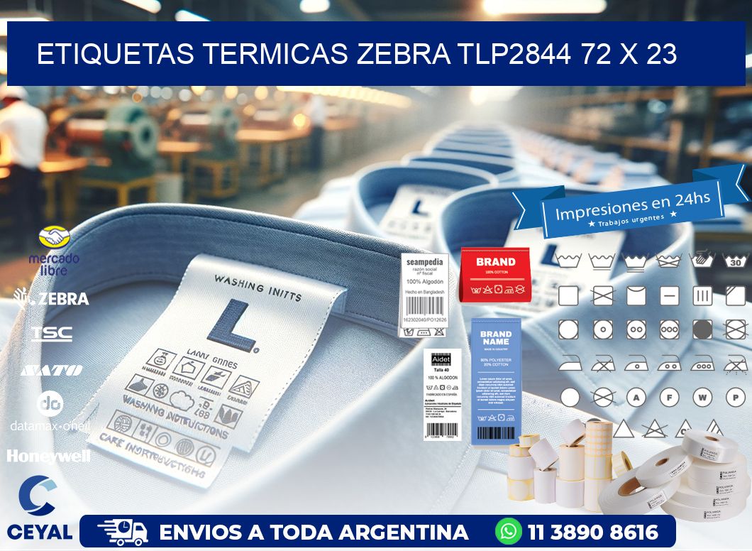 ETIQUETAS TERMICAS ZEBRA TLP2844 72 x 23