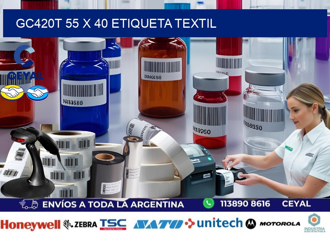 GC420T 55 x 40 ETIQUETA TEXTIL