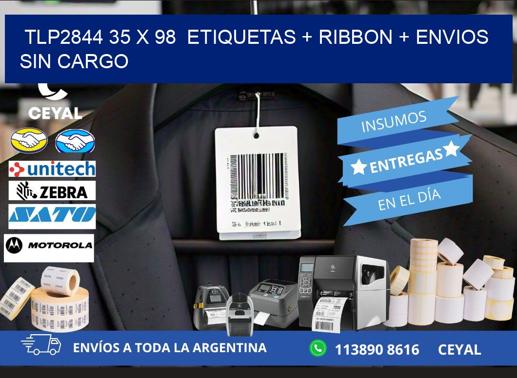 TLP2844 35 x 98  etiquetas + ribbon + envios sin cargo