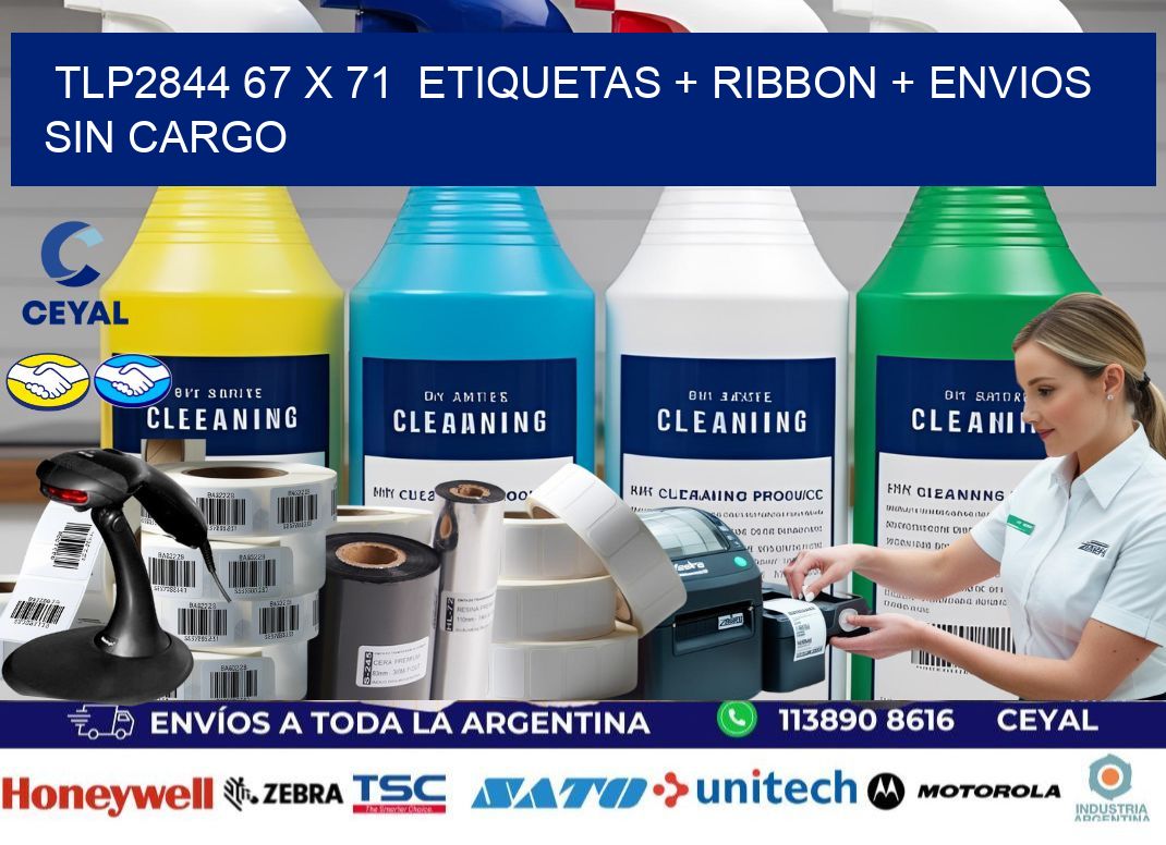 TLP2844 67 x 71  etiquetas + ribbon + envios sin cargo
