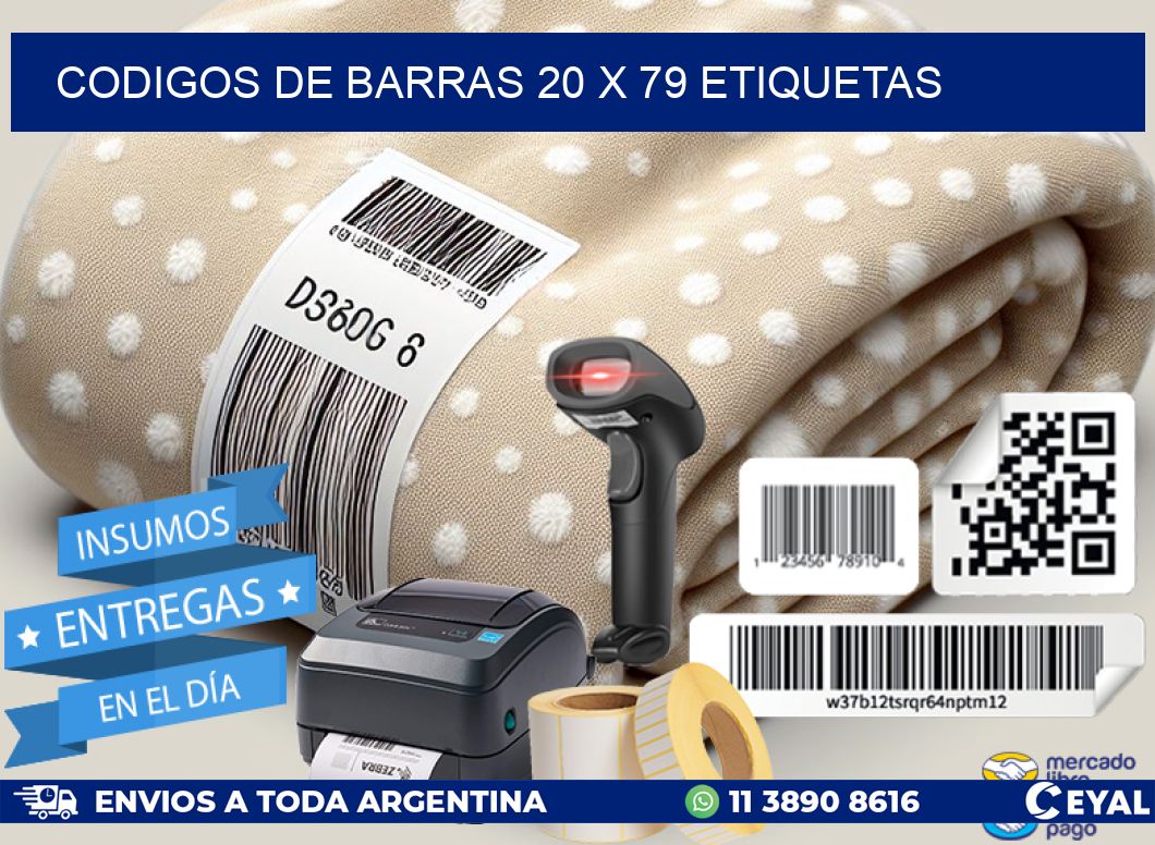 codigos de barras 20 x 79 etiquetas