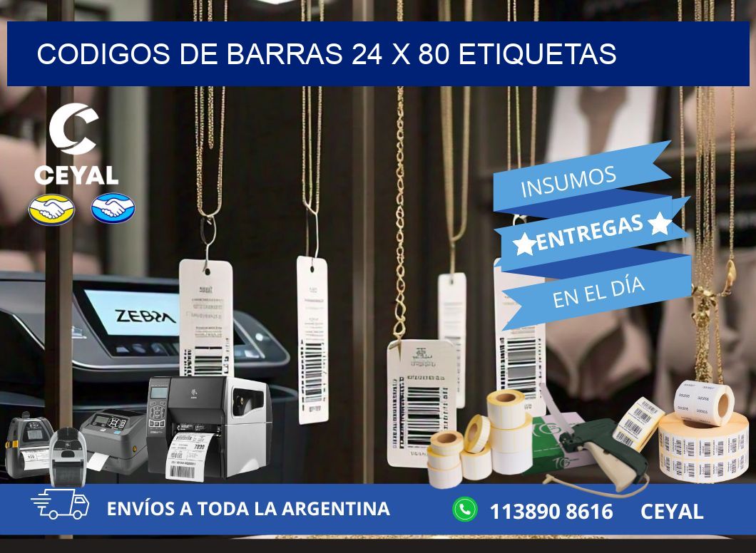 codigos de barras 24 x 80 etiquetas