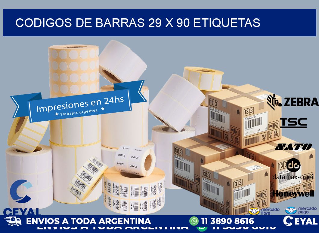 codigos de barras 29 x 90 etiquetas