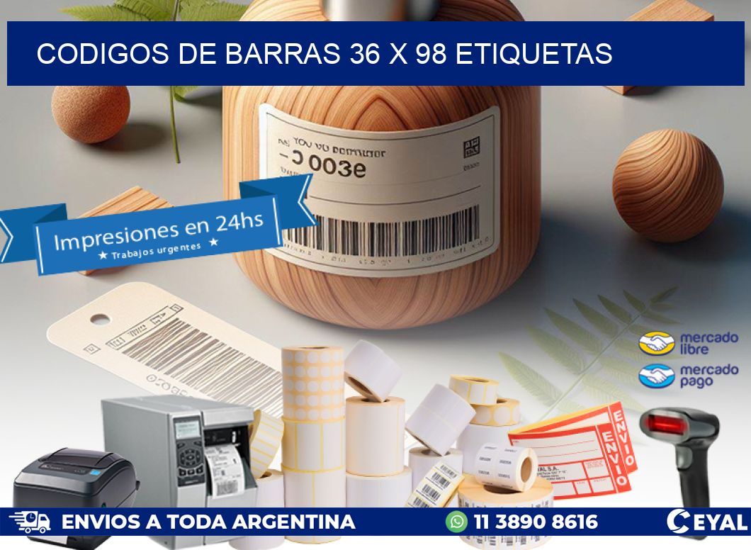 codigos de barras 36 x 98 etiquetas