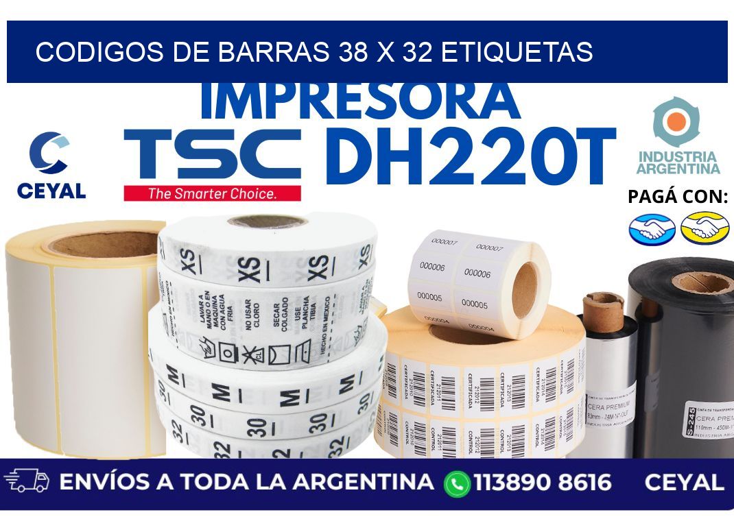 codigos de barras 38 x 32 etiquetas
