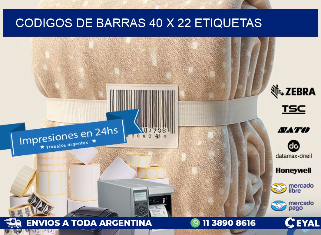 codigos de barras 40 x 22 etiquetas