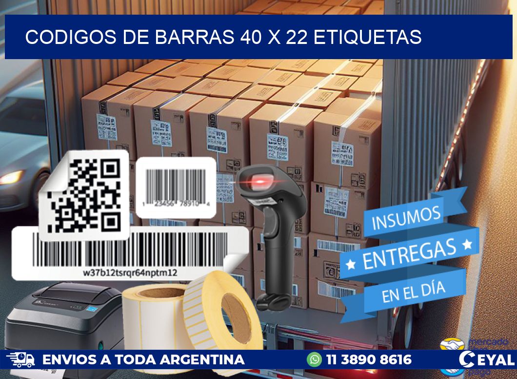 codigos de barras 40 x 22 etiquetas