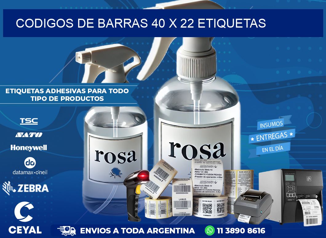 codigos de barras 40 x 22 etiquetas