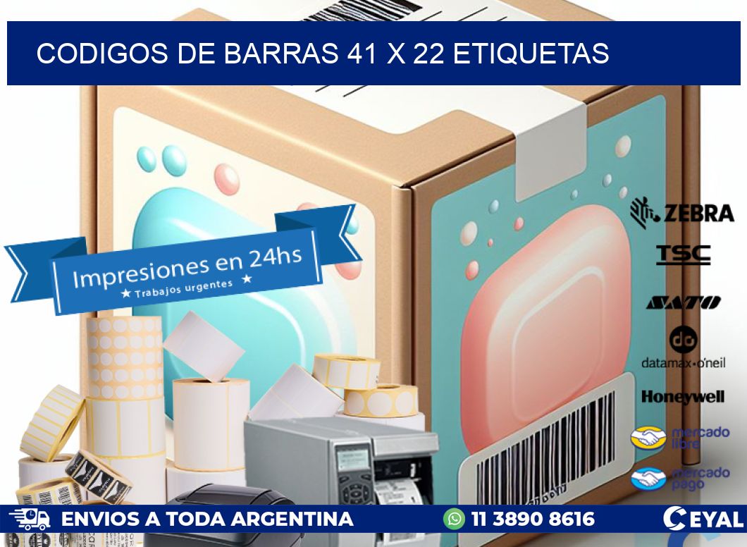 codigos de barras 41 x 22 etiquetas