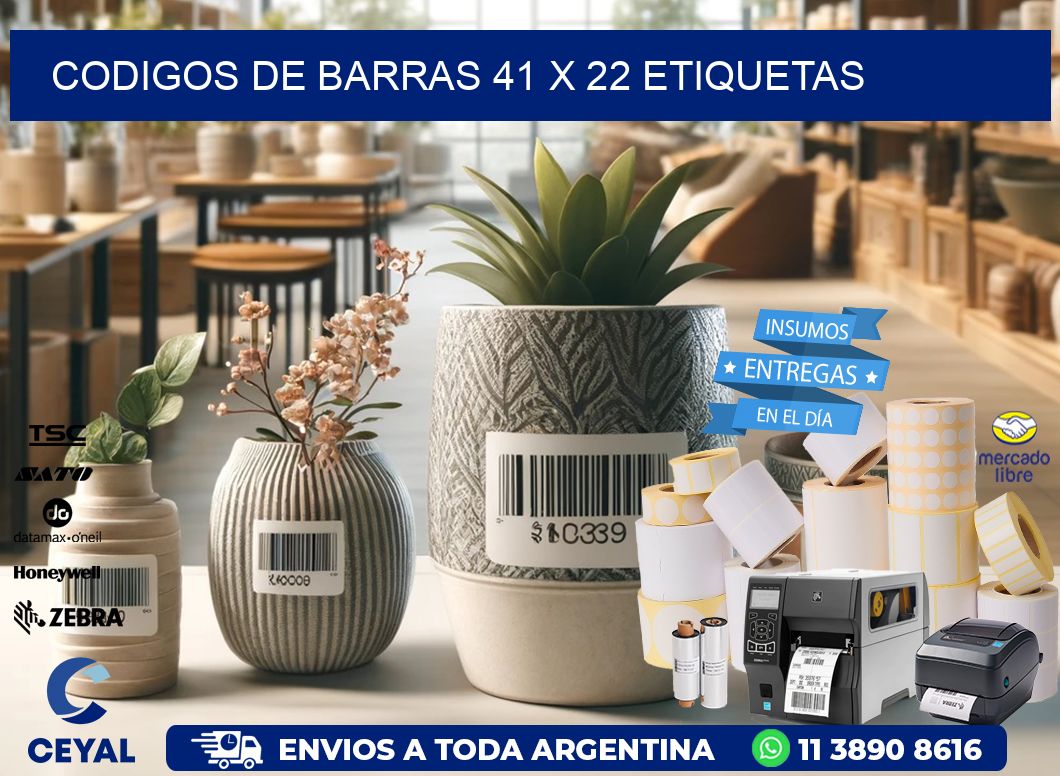 codigos de barras 41 x 22 etiquetas