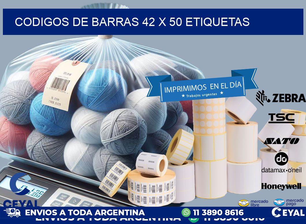 codigos de barras 42 x 50 etiquetas