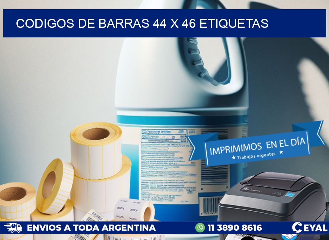 codigos de barras 44 x 46 etiquetas