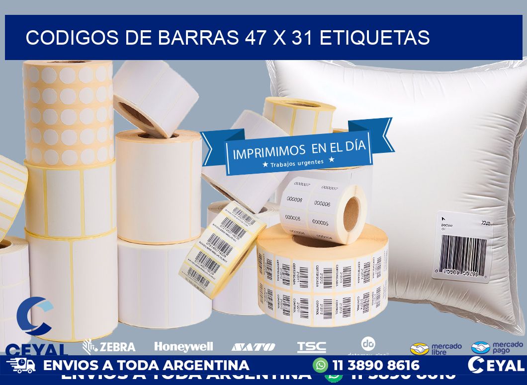 codigos de barras 47 x 31 etiquetas