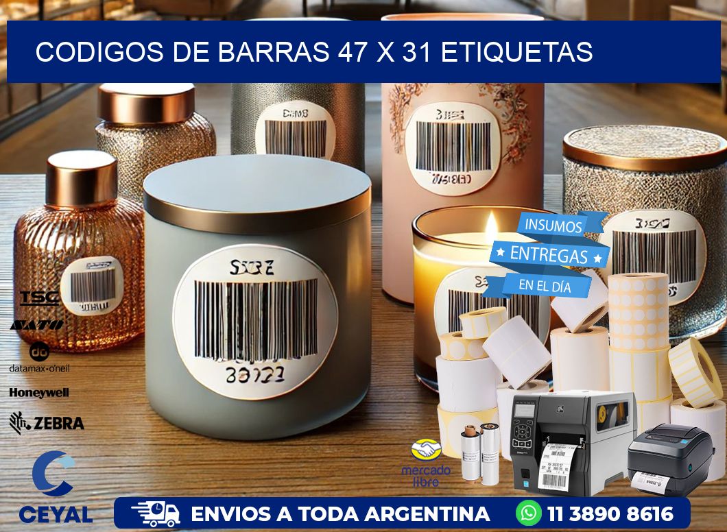 codigos de barras 47 x 31 etiquetas