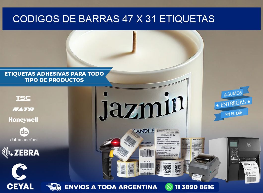 codigos de barras 47 x 31 etiquetas