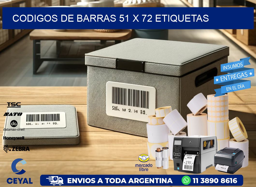 codigos de barras 51 x 72 etiquetas