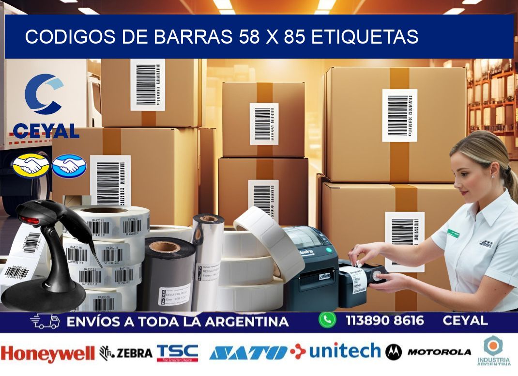 codigos de barras 58 x 85 etiquetas