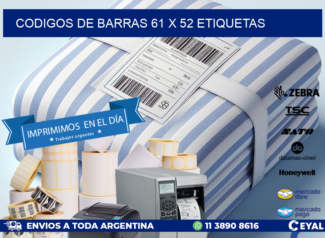 codigos de barras 61 x 52 etiquetas
