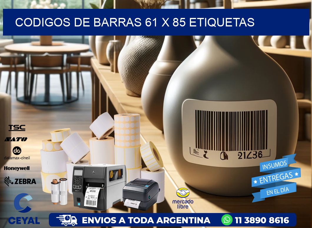 codigos de barras 61 x 85 etiquetas