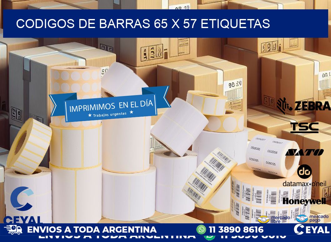 codigos de barras 65 x 57 etiquetas