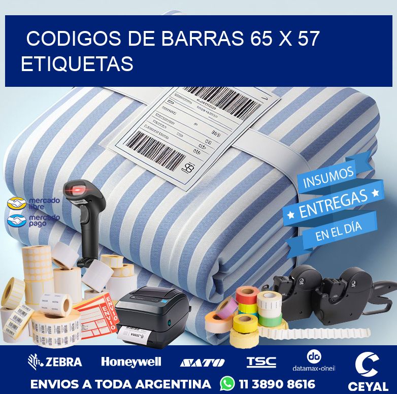 codigos de barras 65 x 57 etiquetas