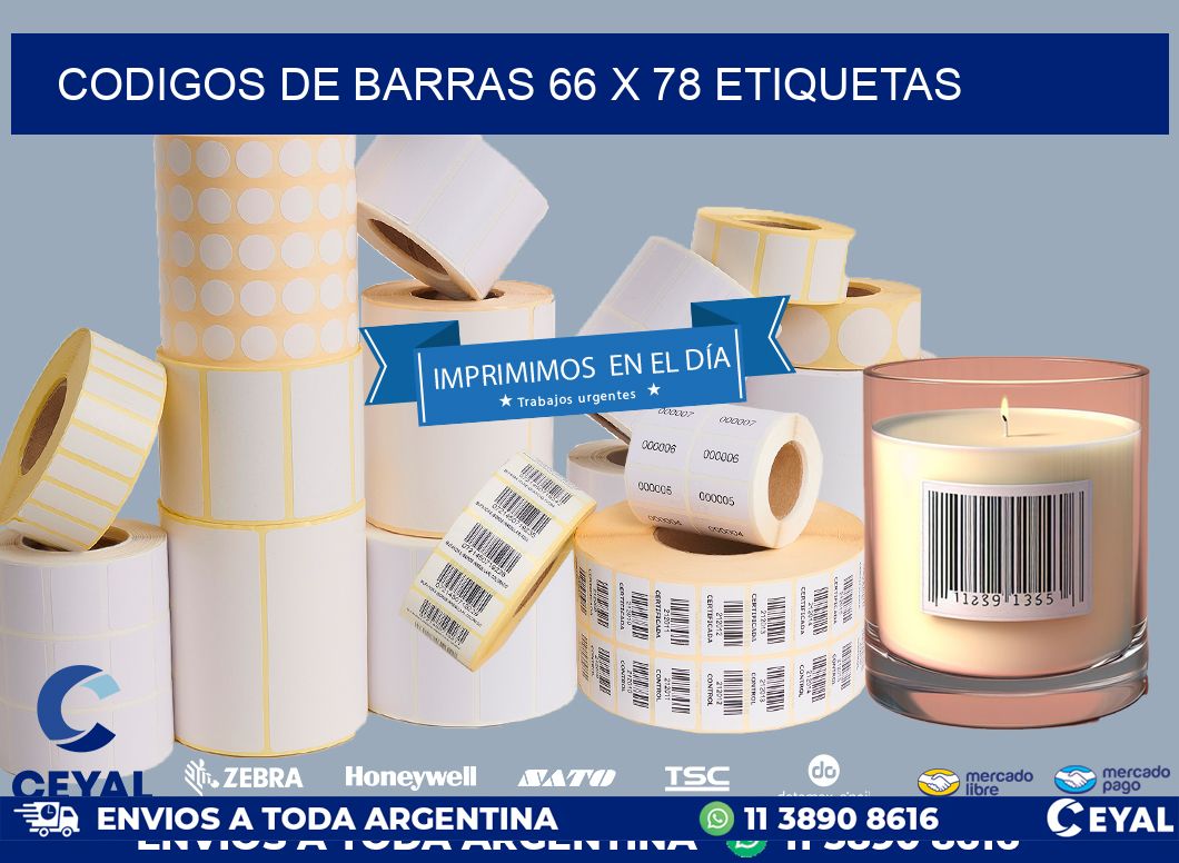 codigos de barras 66 x 78 etiquetas