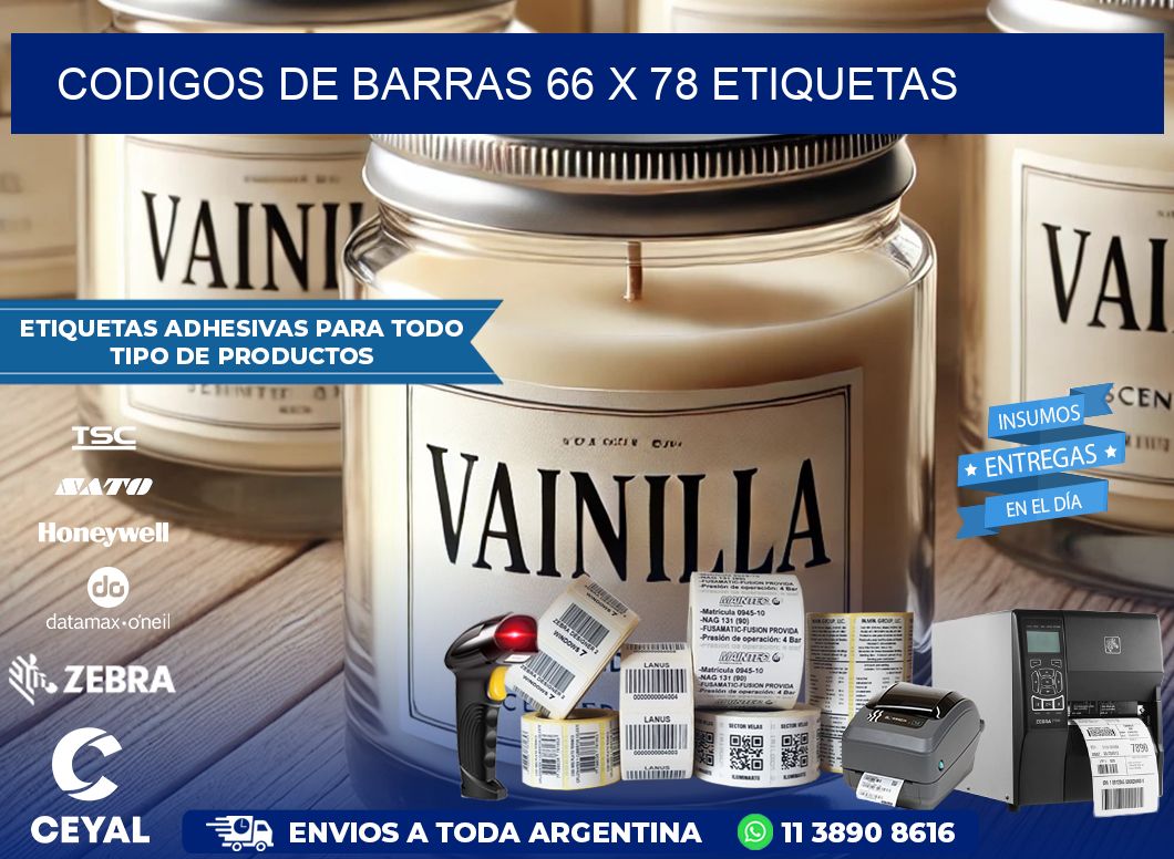 codigos de barras 66 x 78 etiquetas