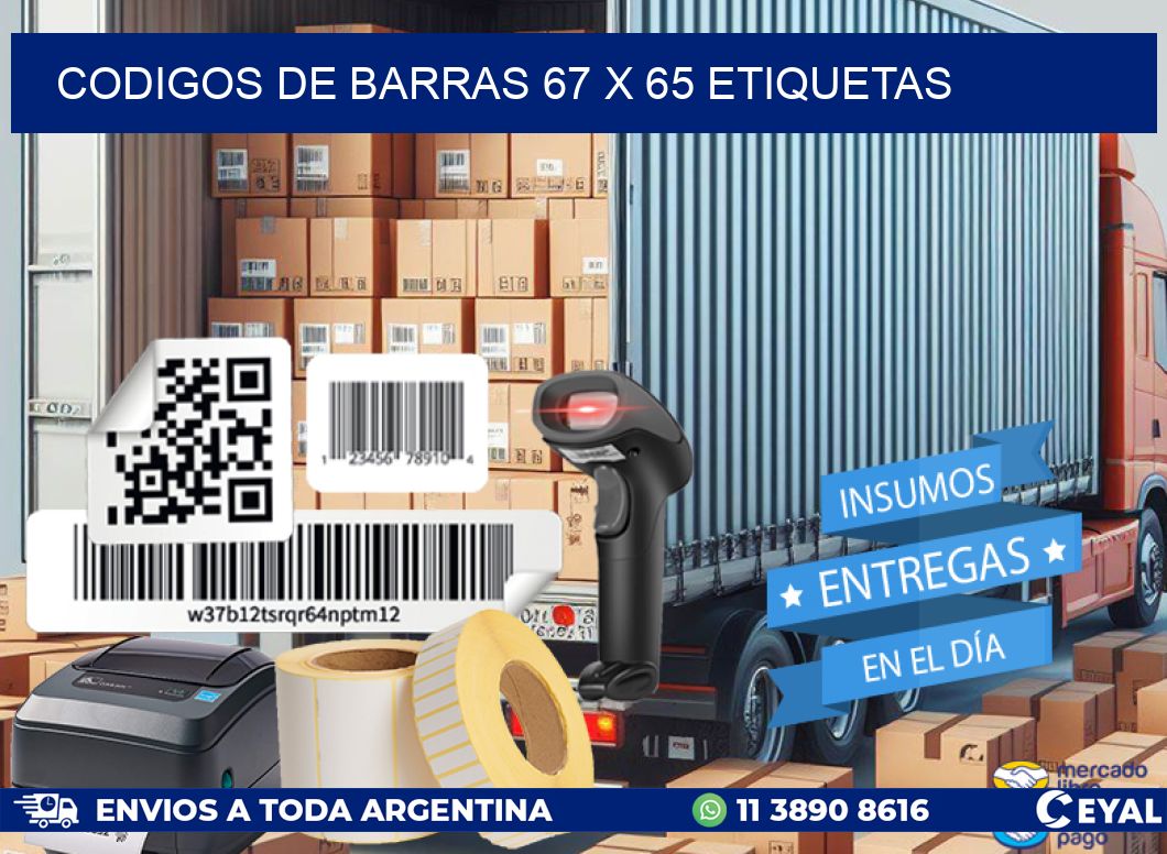 codigos de barras 67 x 65 etiquetas