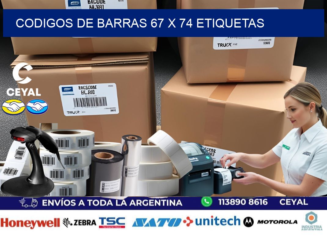 codigos de barras 67 x 74 etiquetas