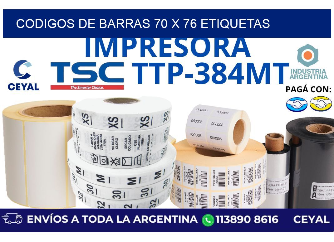 codigos de barras 70 x 76 etiquetas