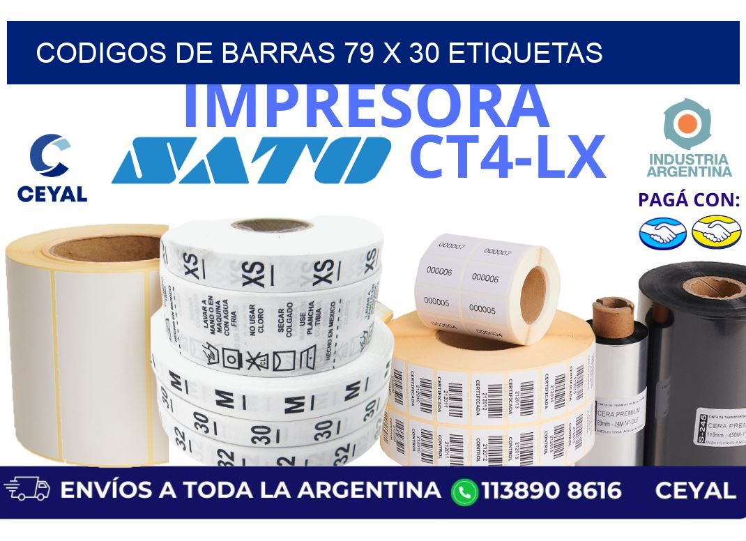 codigos de barras 79 x 30 etiquetas