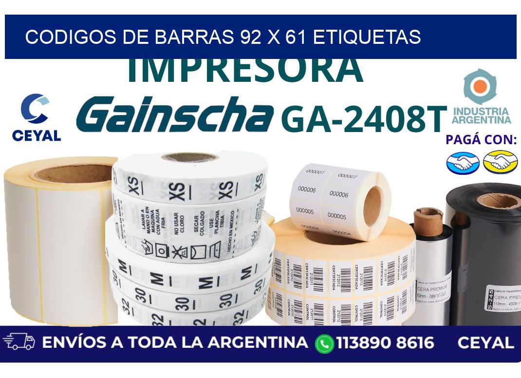 codigos de barras 92 x 61 etiquetas