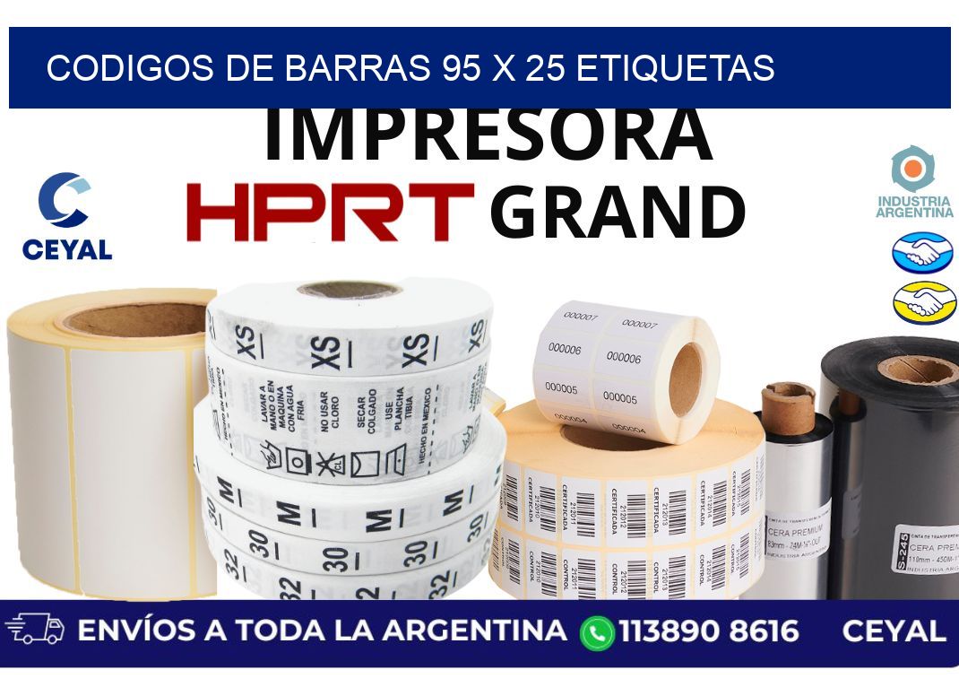 codigos de barras 95 x 25 etiquetas
